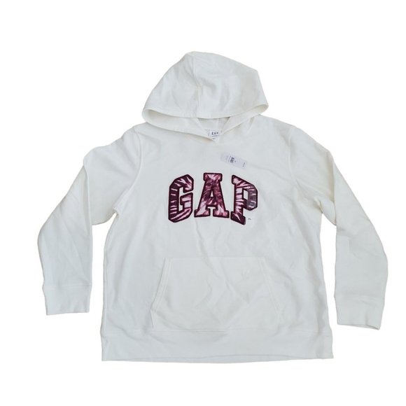 NWT Gap Girls 2 Piece XL Logo Hoodie Sweatshirt Fleece Pullover and Sweatpants - Picture 2 of 5